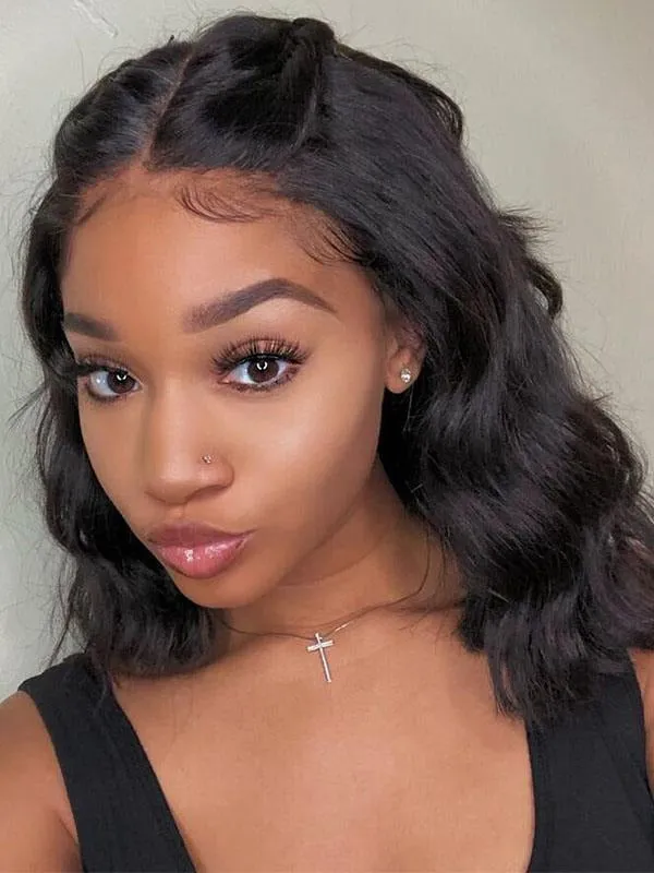 Chinalacewig 13x6 Undetectable HD Lace Front Wigs 150% Density Short Wave  Wigs CF157