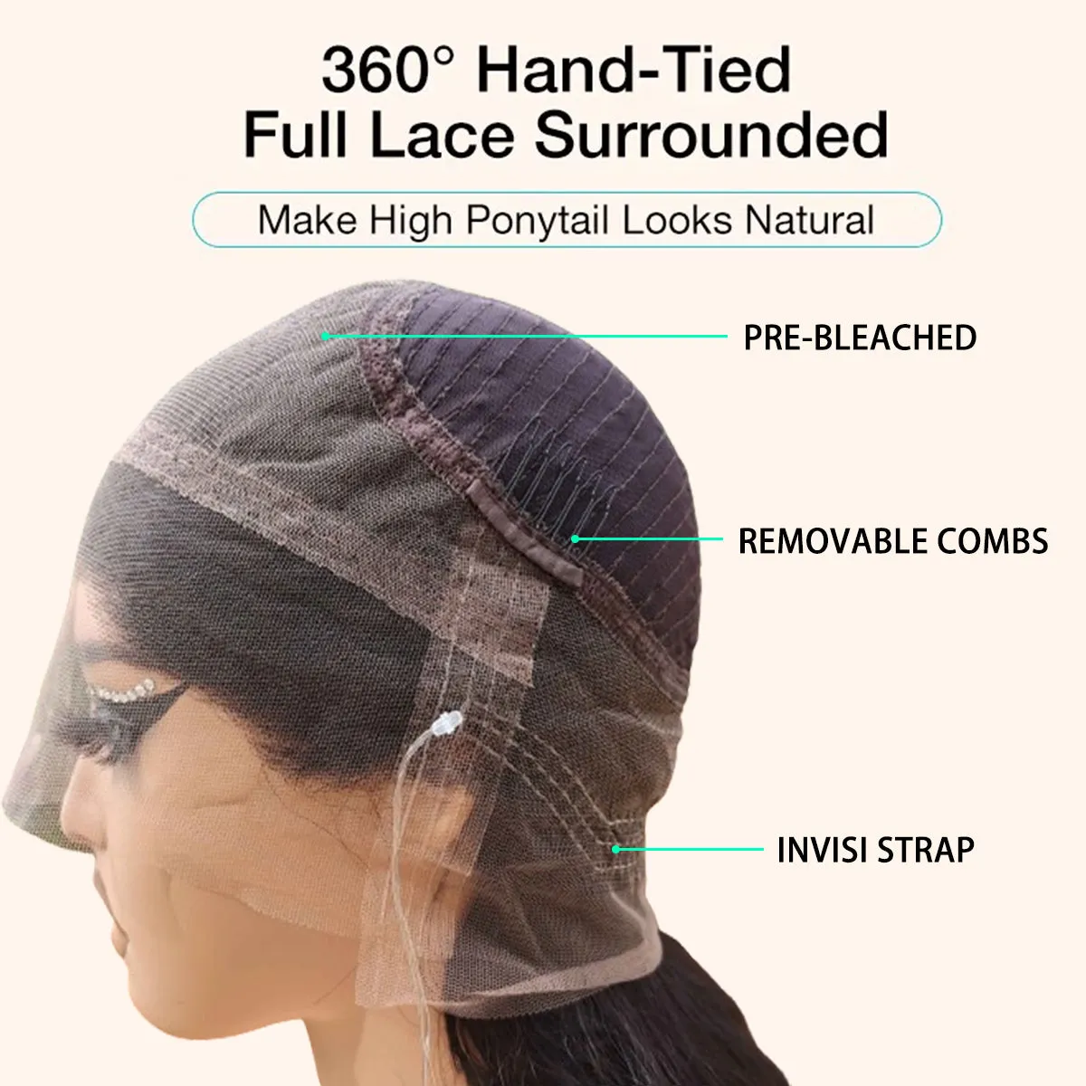 Chinalacewig Black Friday Sale Honey Brown Color Glueless 360 HD Lace Human Hair Wig NCF162