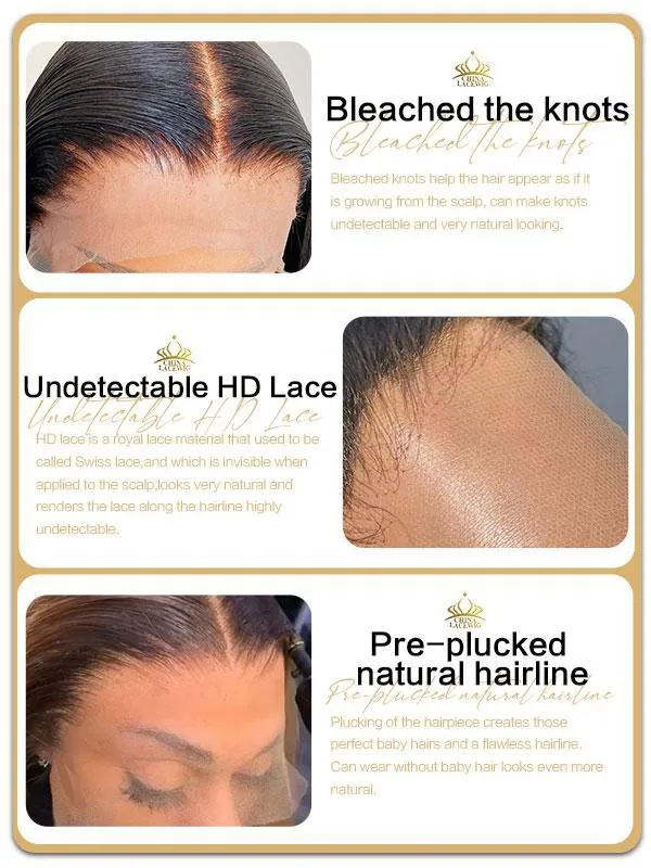 Chinalacewig HD Invisible Lace Highlight Brown Color Body Wave 13*4 HD Human Hair Wigs NCF14