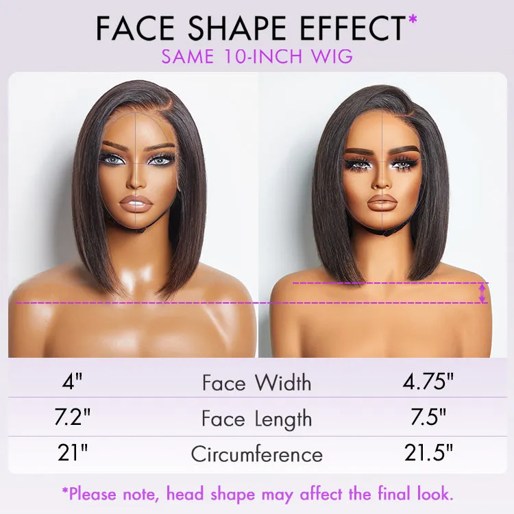Crazy Wednesday | PreMax Wigs - Nature Max Yaki / Silky Bob Ear-to-Ear Glueless 13x6 Frontal HD Lace Short Bob Wig