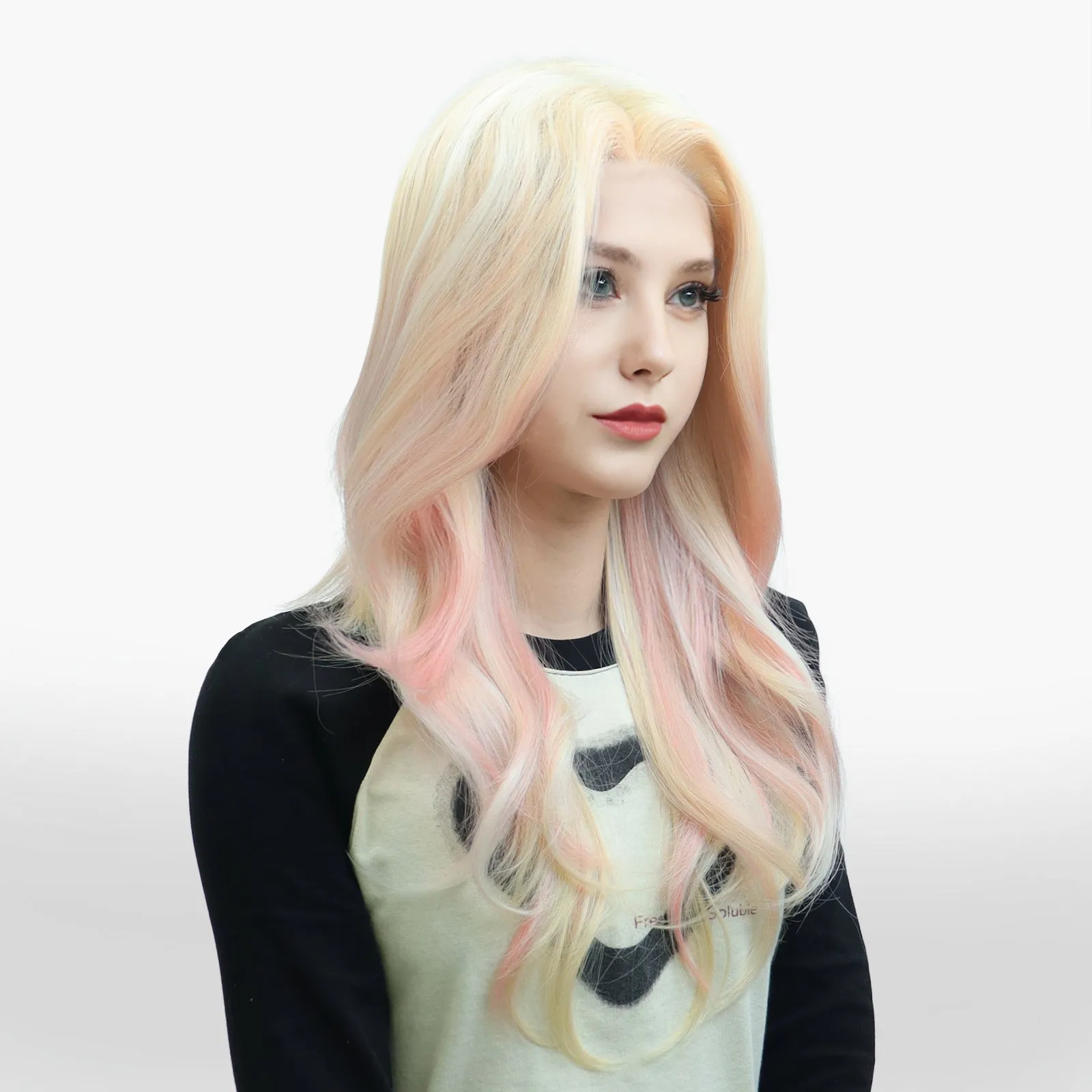 IMstyle Aurora Peachy Unqie Layer cut T part lace Front wig Daily party TK126-2460