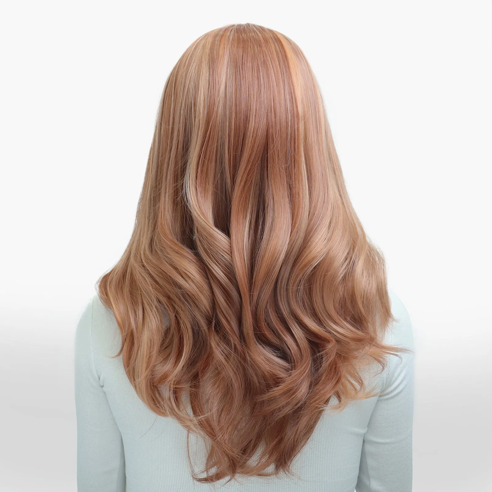 IMstyle Grace Spring Wig Dirty Orange with Blonde Highlight T part Lace Front wig-TK112-2483
