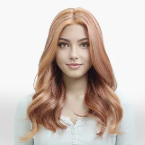 IMstyle Grace Spring Wig Dirty Orange with Blonde Highlight T part Lace Front wig-TK112-2483