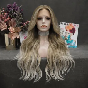 IMstyle Sally Glueless Ombre blonde with money pieces 28inches T part lace front wigs