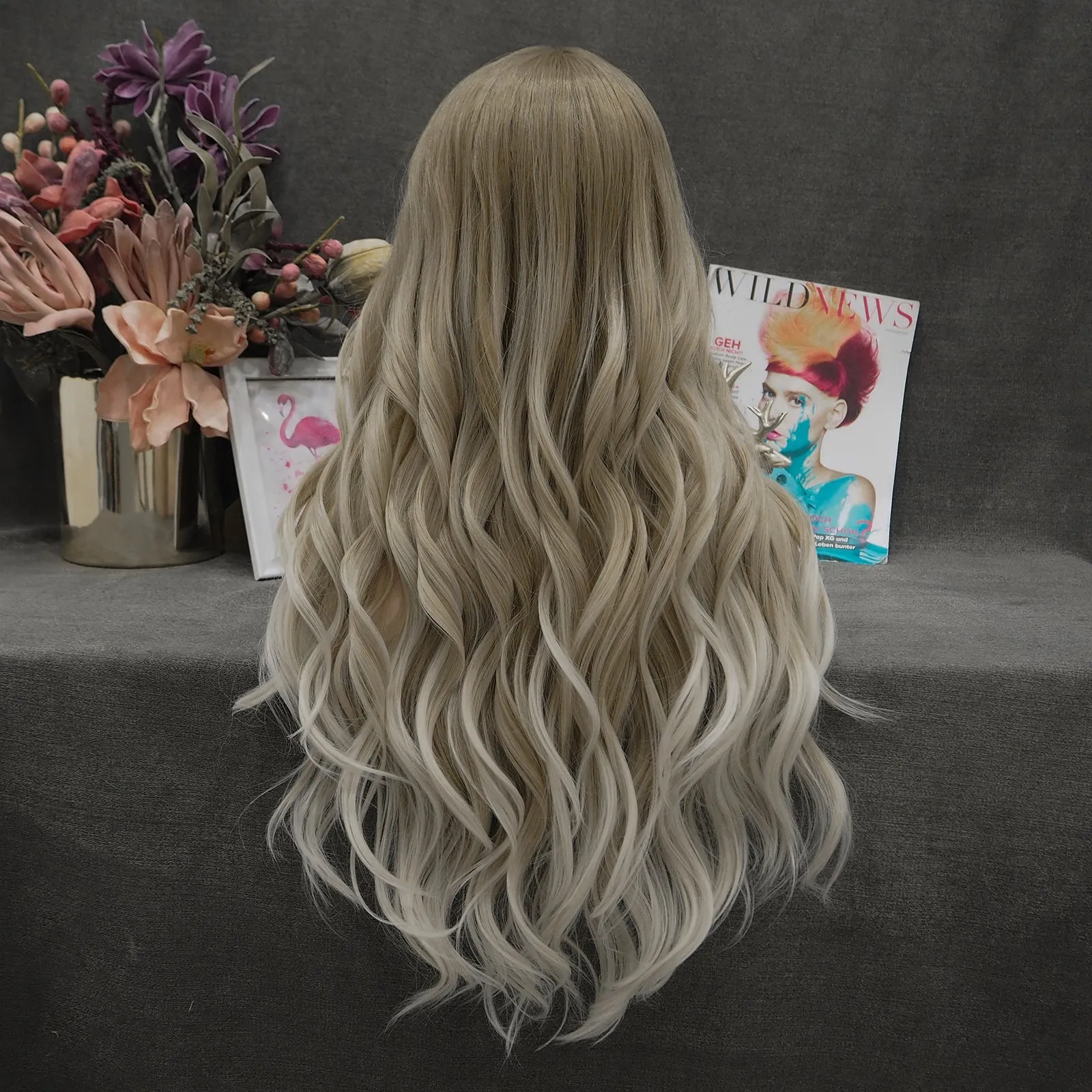 IMstyle Sally Glueless Ombre blonde with money pieces 28inches T part lace front wigs