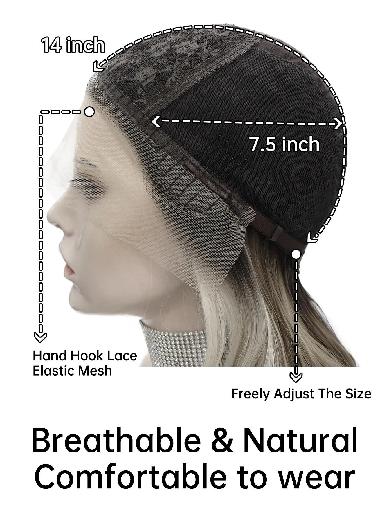IMSTYLE Taymay NEW Brown with Blonde highlight front lace T-part Straight T1FF030-5