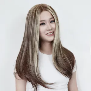 IMSTYLE Taymay NEW Brown with Blonde highlight front lace T-part Straight T1FF030-5