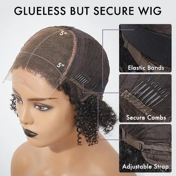 Limited Design | Purple Highlights Loose Wave Glueless 5x5 Closure HD Lace Wig | Large & Small Cap Size