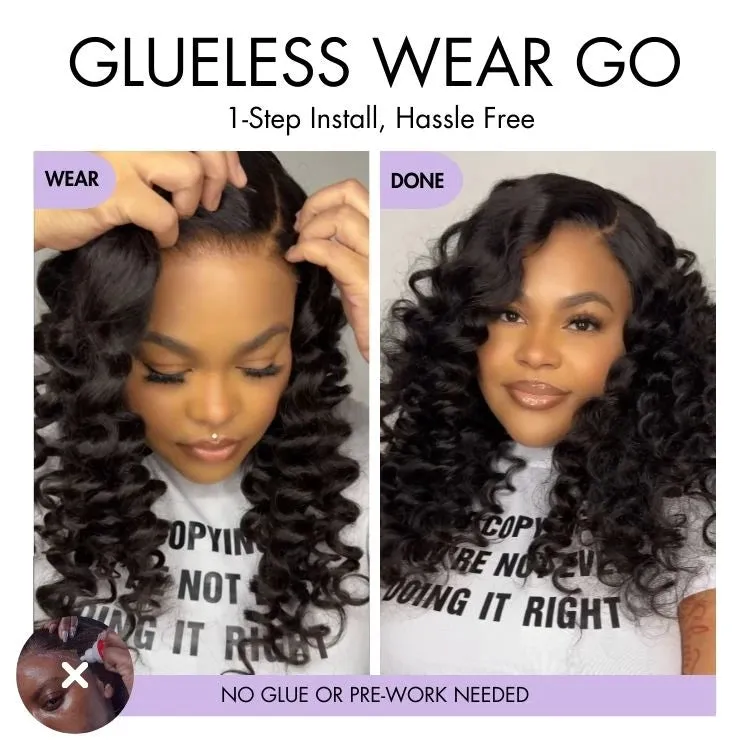 Luvme All-Day Comfort™ Wig Bouncy Wand Curly 7x6 Closure HD Glueless Wig Pre-Cut Lace