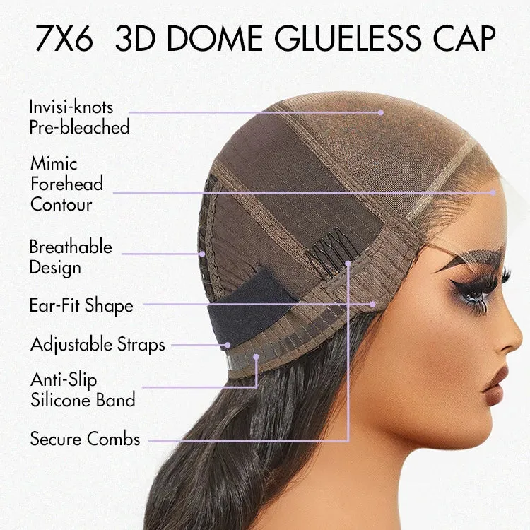 Luvme All-Day Comfort™ Wig Bouncy Wand Curly 7x6 Closure HD Glueless Wig Pre-Cut Lace