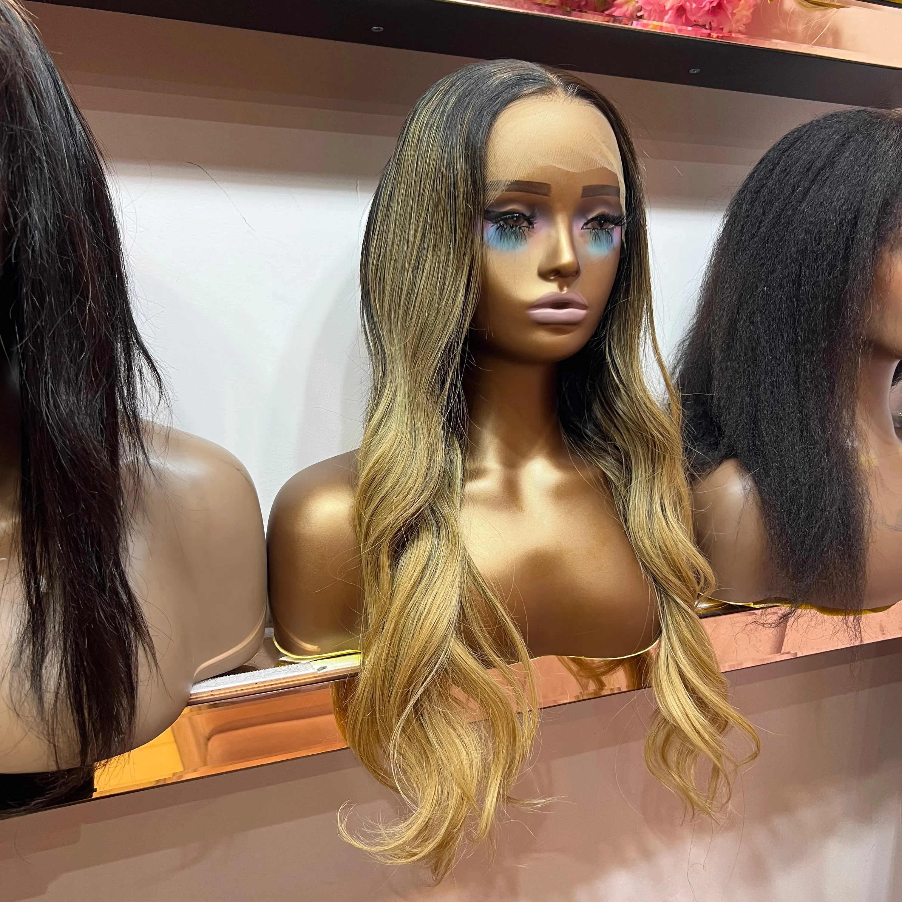 Luxury Blonde Brown Ombre - Human Hair Body Wave HD Lace Front Wig 107