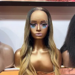 Luxury Blonde Brown Ombre - Human Hair Body Wave HD Lace Front Wig 107