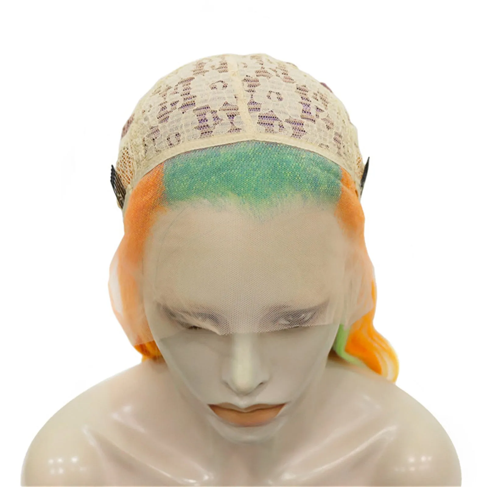 Multi-Color Purple Body Wave Long Synthetic Lace Front Wig