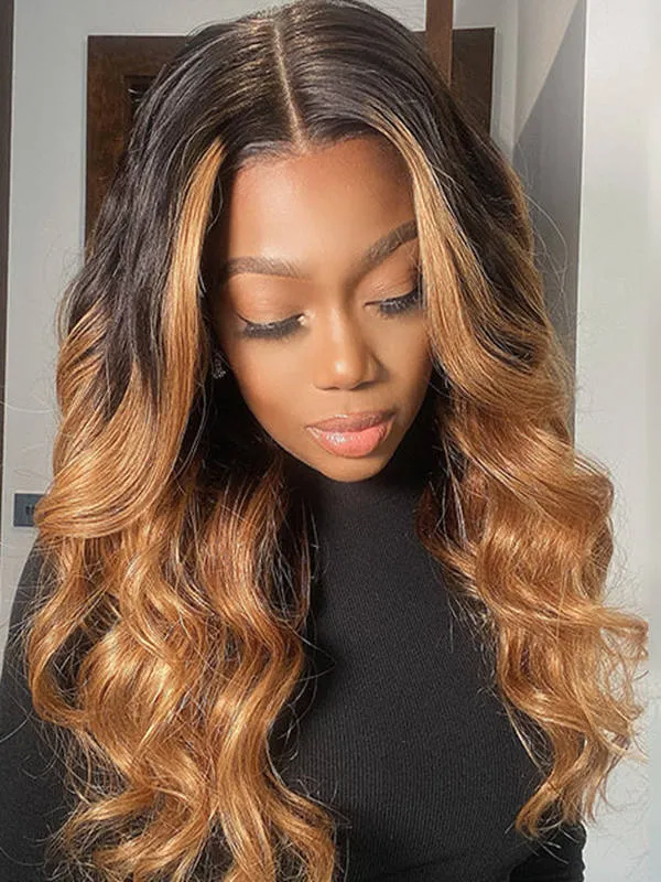 New Fabulous Beyon-Celebrity Style Ombre 13x6 Undetectable HD Lace Front Wig NCF124