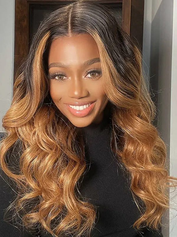 New Fabulous Beyon-Celebrity Style Ombre 13x6 Undetectable HD Lace Front Wig NCF124