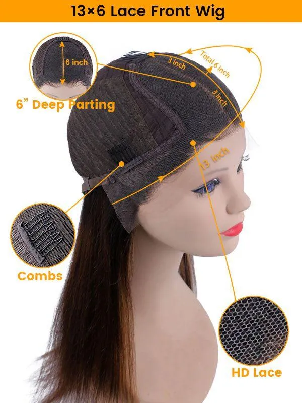New Fabulous Beyon-Celebrity Style Ombre 13x6 Undetectable HD Lace Front Wig NCF124