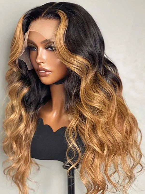 New Fabulous Beyon-Celebrity Style Ombre 13x6 Undetectable HD Lace Front Wig NCF124