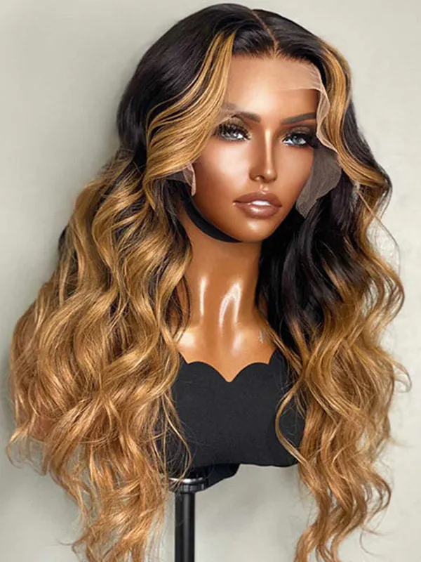 New Fabulous Beyon-Celebrity Style Ombre 13x6 Undetectable HD Lace Front Wig NCF124
