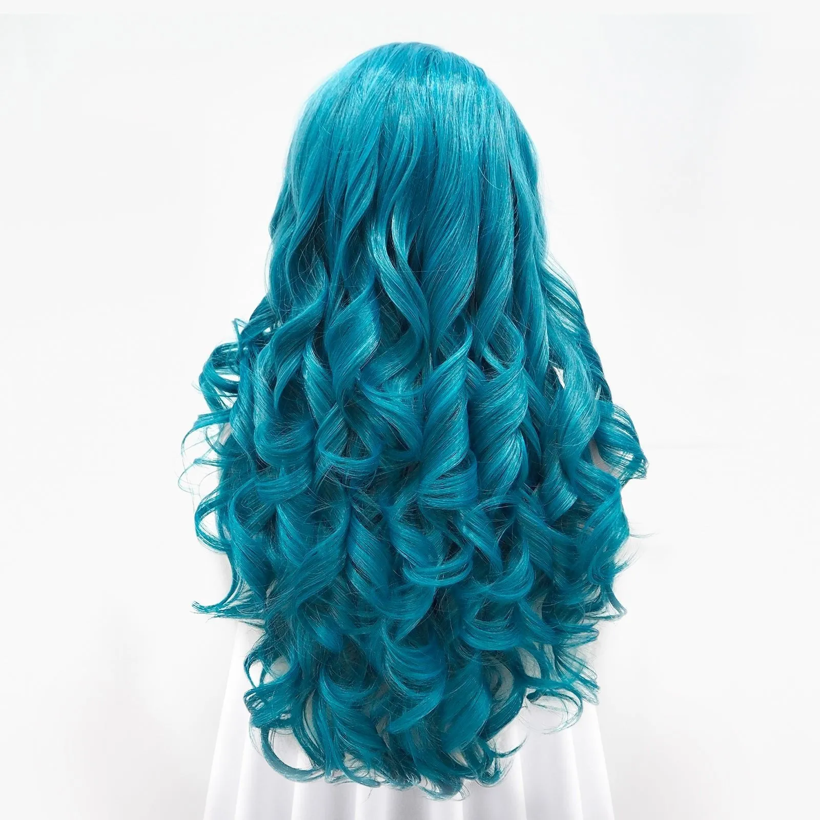 Ocean Blue Synthetic Lace Front  Imstyle Wig For Women