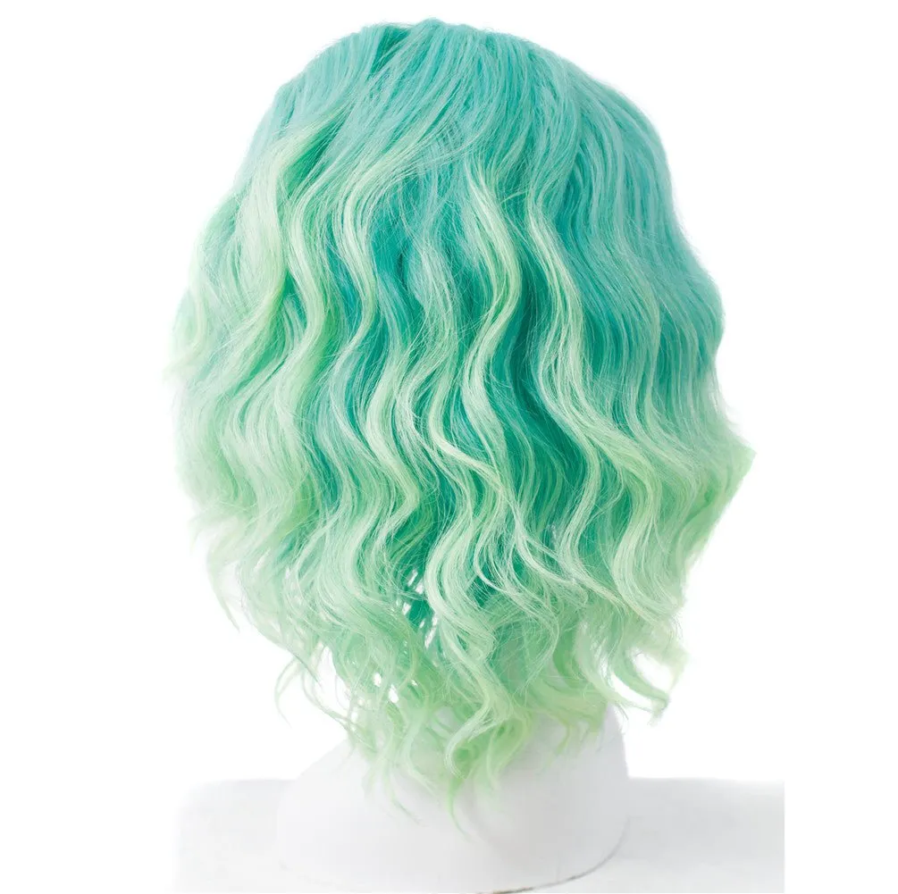 OMBRE GREEN CURLY SYNTHETIC DRAG WIGS IM17129