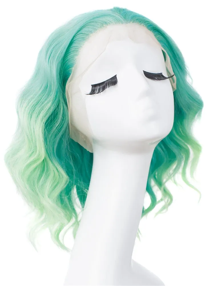 OMBRE GREEN CURLY SYNTHETIC DRAG WIGS IM17129