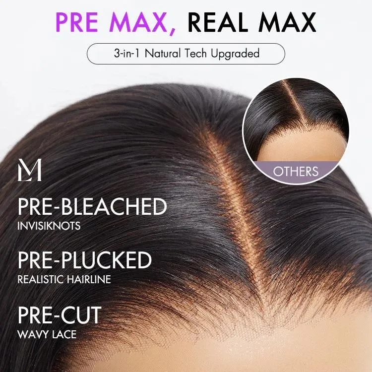 PRE MAX™ - 360 Lace Free Part Blonde Highlight Water Wave Natural Looking Wig Pre-Cut Lace