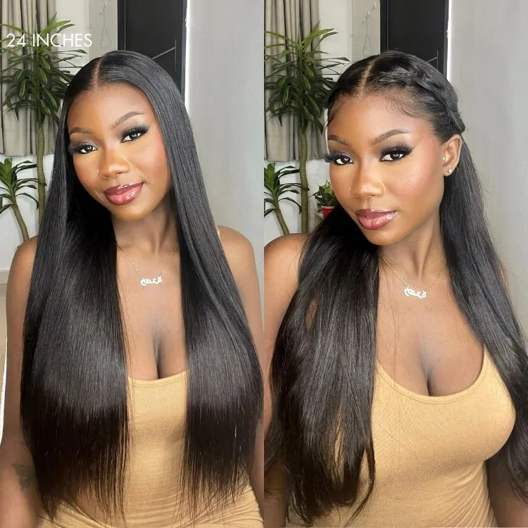 PreMax Wigs - Luvme Hair Body Wave / Straight Glueless 13x4 Frontal Lace Long Wig Pre-Cut Lace