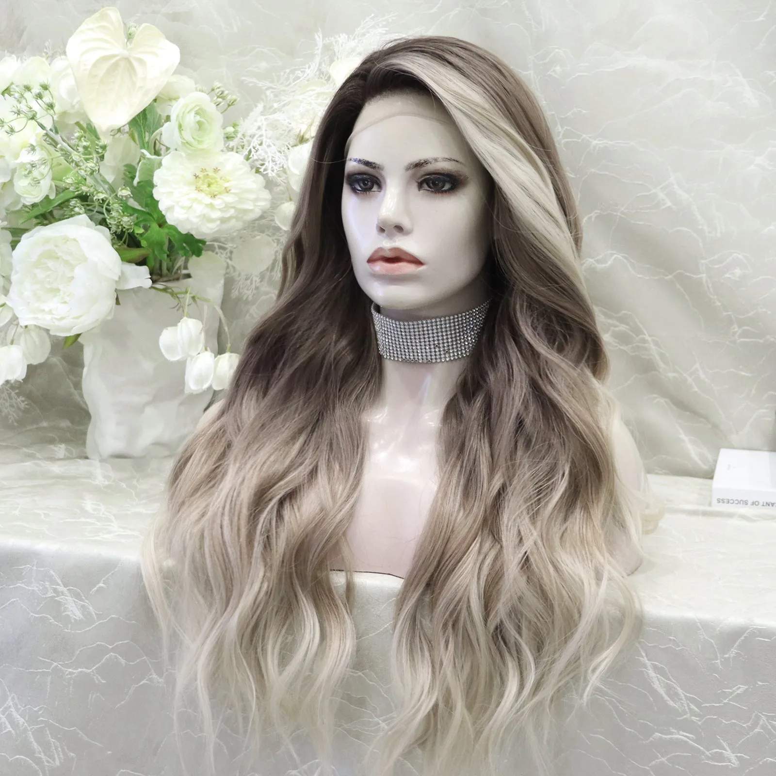 Shannon Ombre Ash Brown to Blonde Body Wave 13*4 Lace Front Wig (Shara)