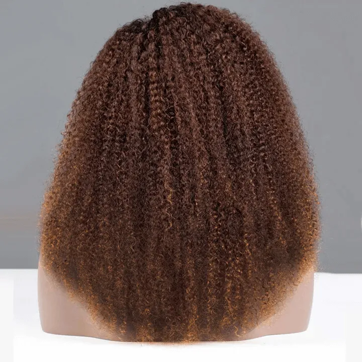 Super Deal Summer Style Ombre Brown Colored Curly 6x5 Wear Go Glueless Lace Human Hair Wigs