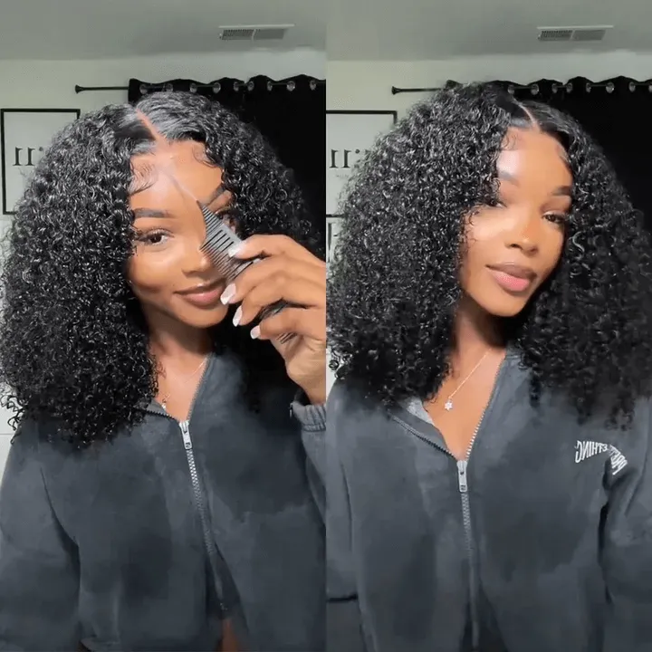 Super Deal Summer Style Ombre Brown Colored Curly 6x5 Wear Go Glueless Lace Human Hair Wigs