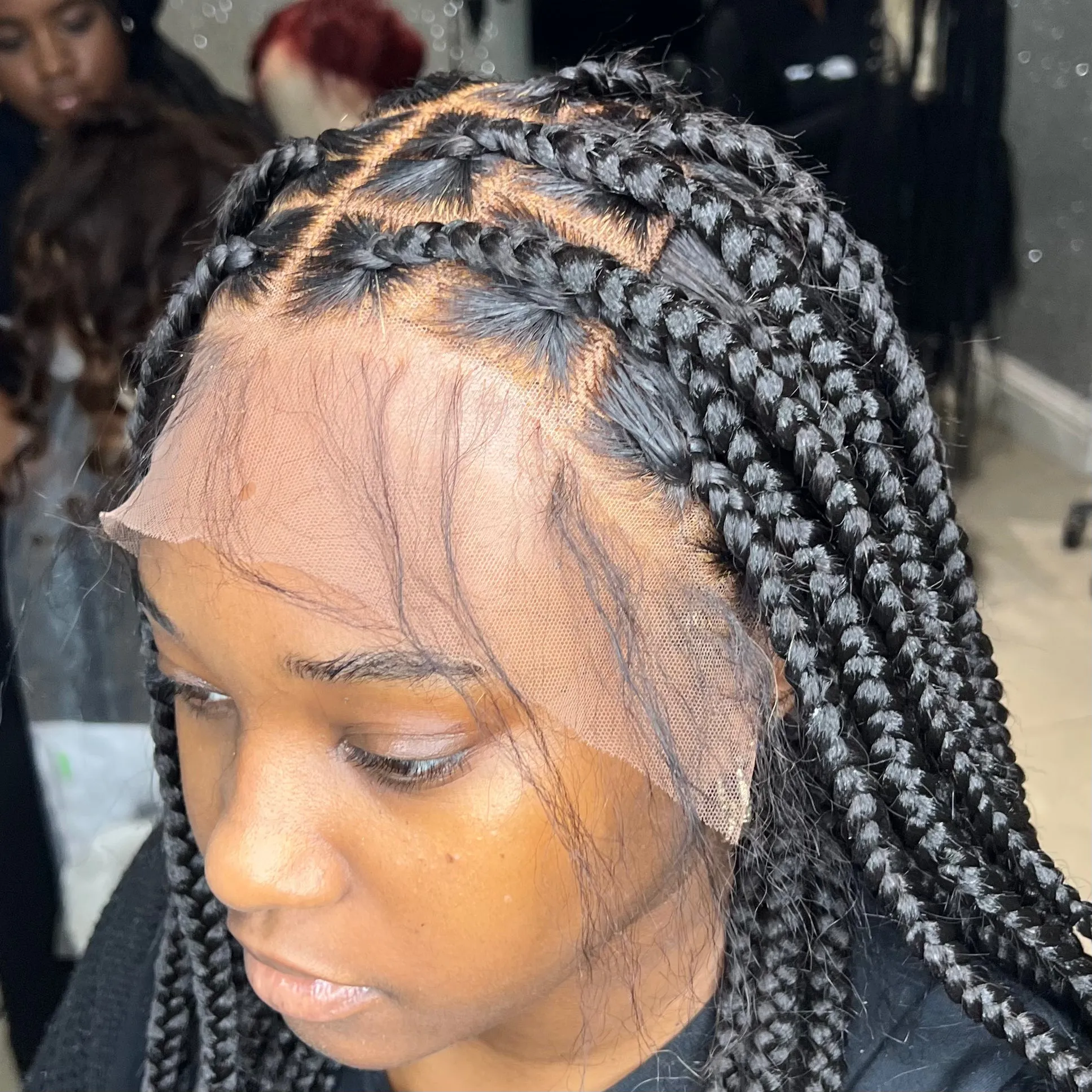 The CHIOMA - Knotless Box Braids - Glueless Lace Wig