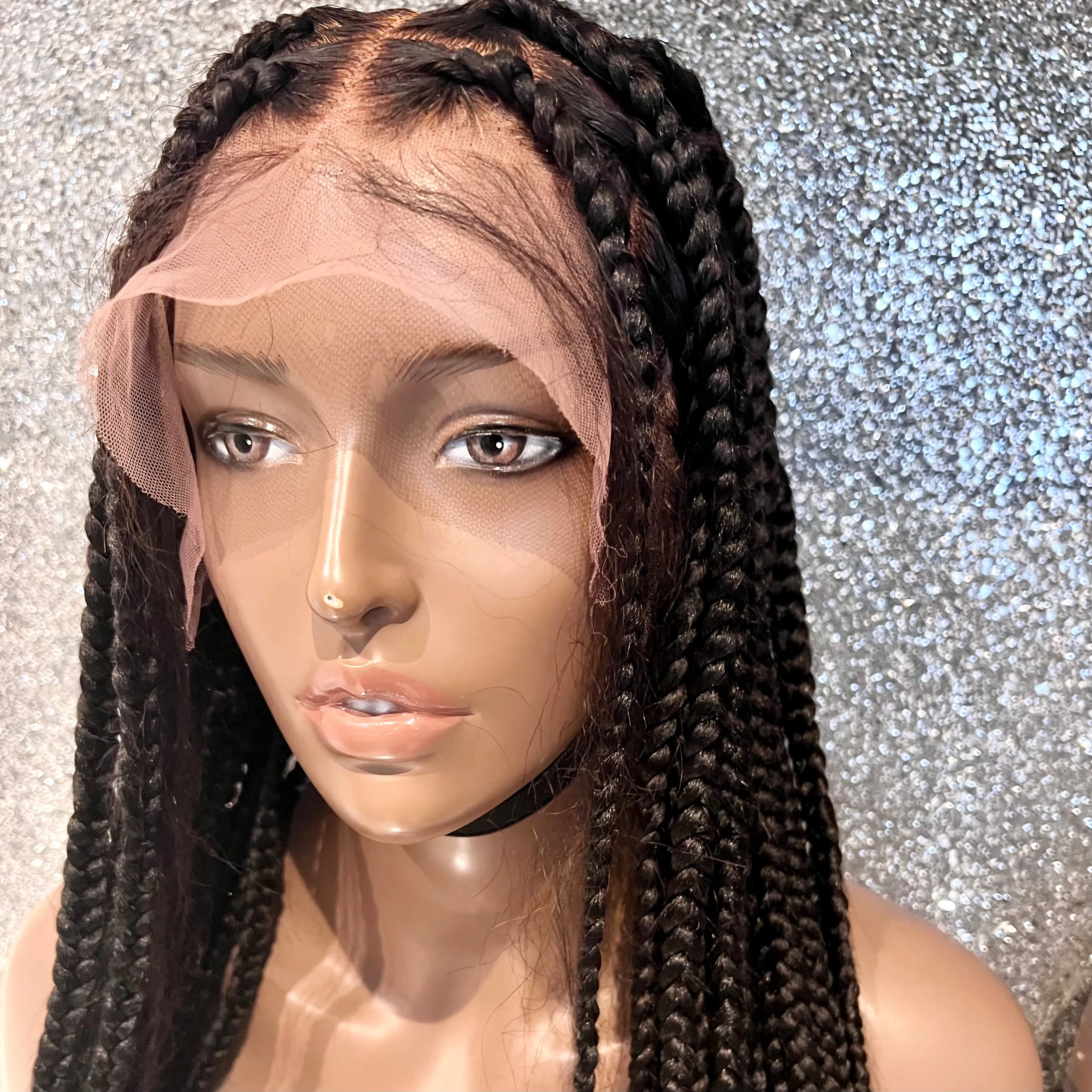The CHIOMA - Knotless Box Braids - Glueless Lace Wig