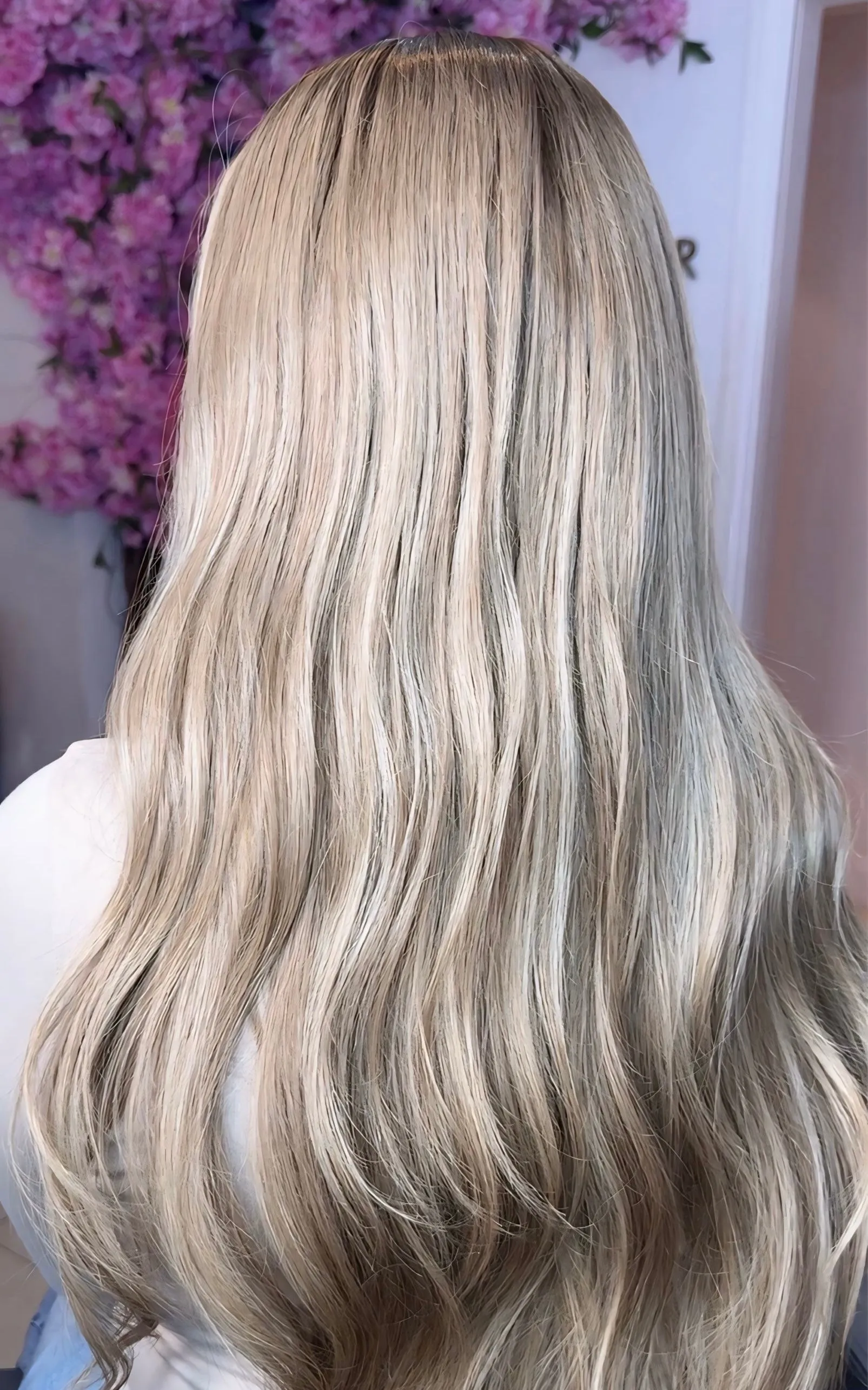 The SYDNEY - Luxury Cool Beige Blonde with Golden Highlights - HD Lace Frontal Wig