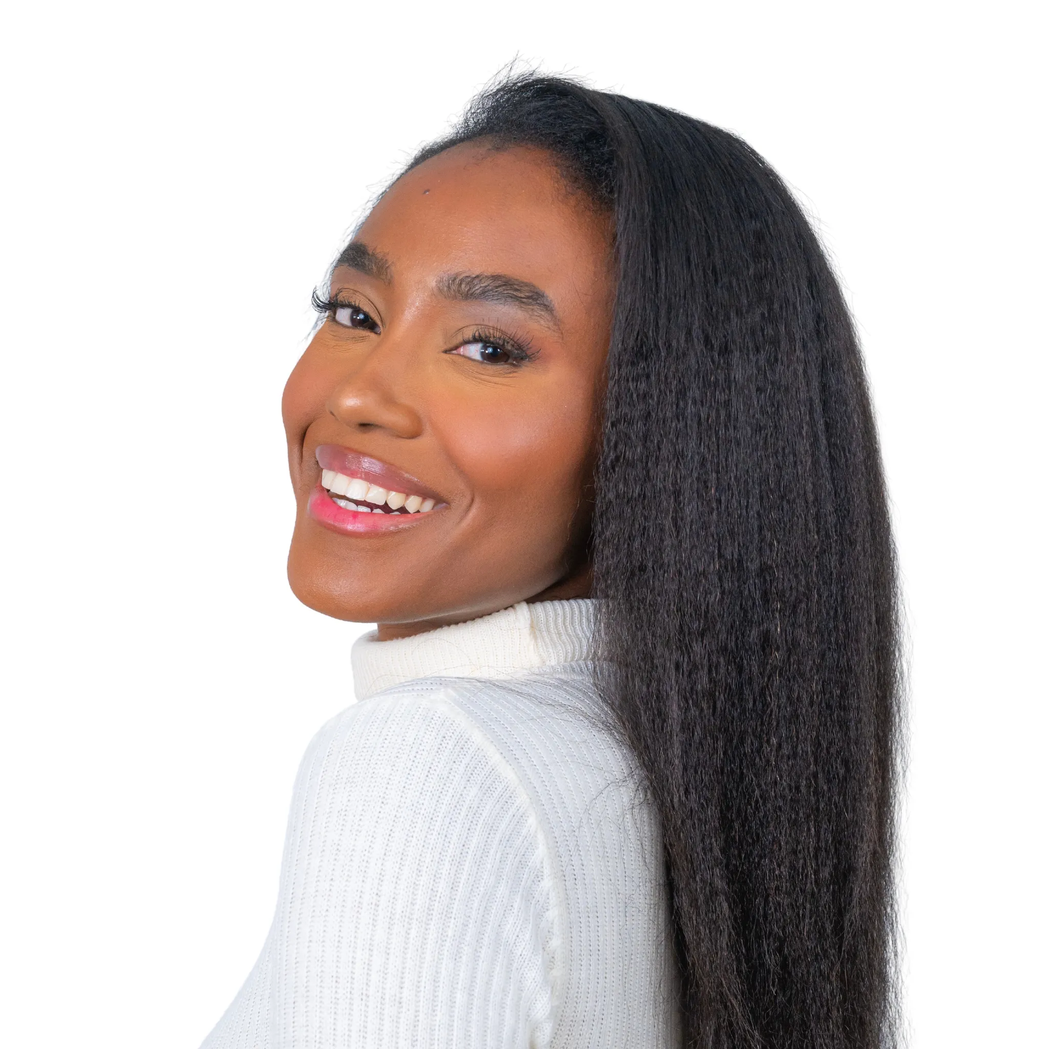 The TAIWO - Afro Kinky Straight U Part Wig new and improved Glueless V Part Wig minimal leave out natural 150% Density
