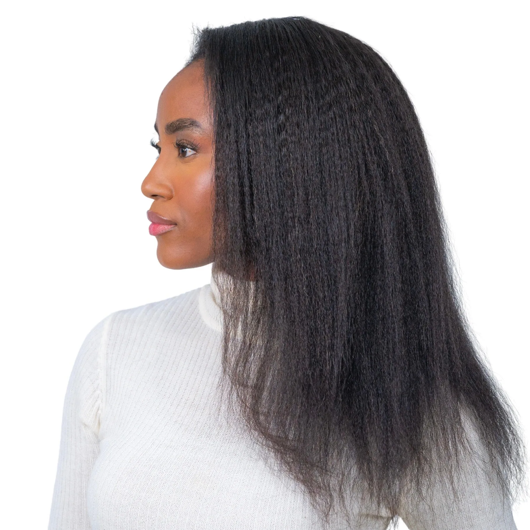 The TAIWO - Afro Kinky Straight U Part Wig new and improved Glueless V Part Wig minimal leave out natural 150% Density