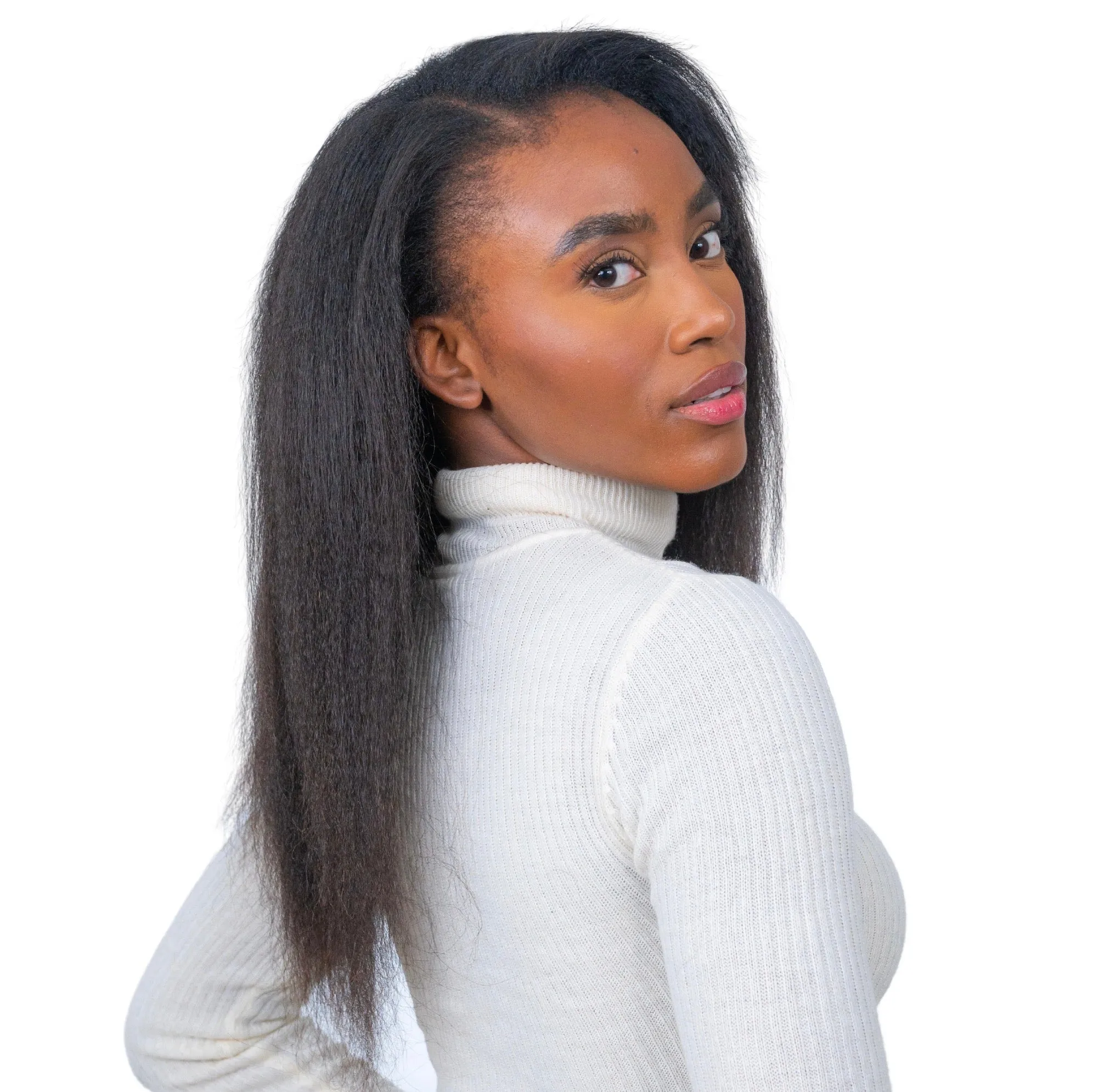 The TAIWO - Afro Kinky Straight U Part Wig new and improved Glueless V Part Wig minimal leave out natural 150% Density