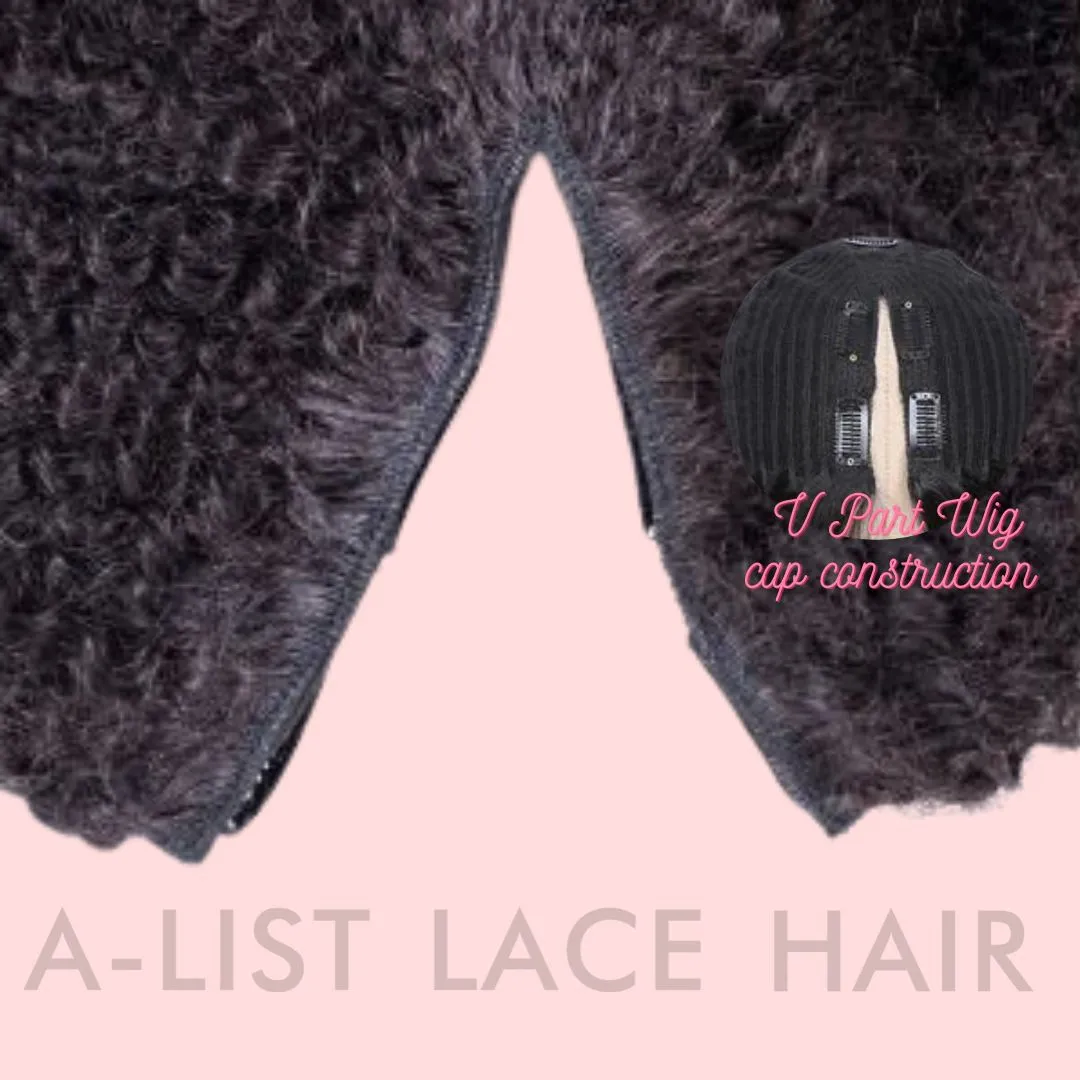 The TAIWO - Afro Kinky Straight U Part Wig new and improved Glueless V Part Wig minimal leave out natural 150% Density