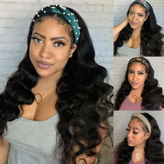 Tuneful Body Wave Headband Wigs Human Hair Wigs For Women