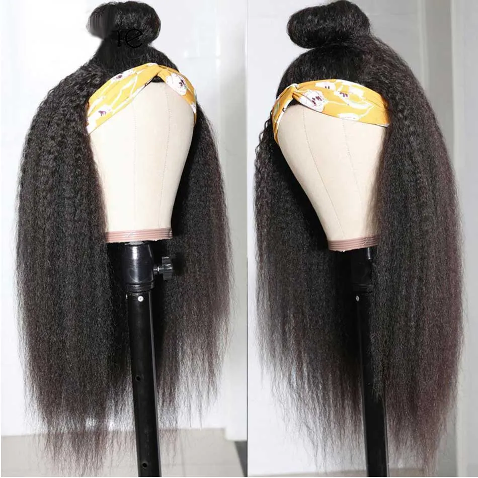 Tuneful Kinky straight Headband Wigs Human Hair Wigs For Women