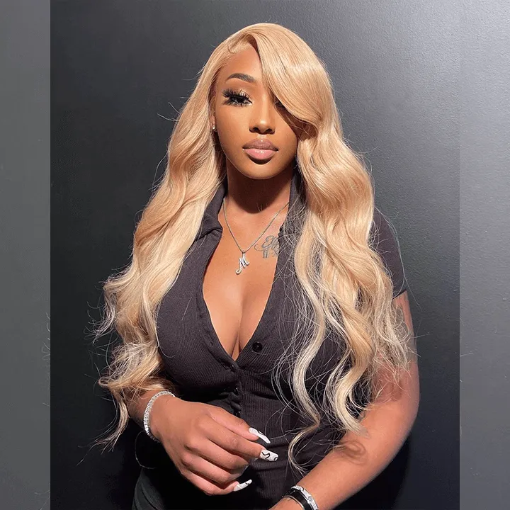 Tuneful Special Customise Honey Blonde 13x6 HD Lace Frontal  Blonde Colored Wigs 210% Density