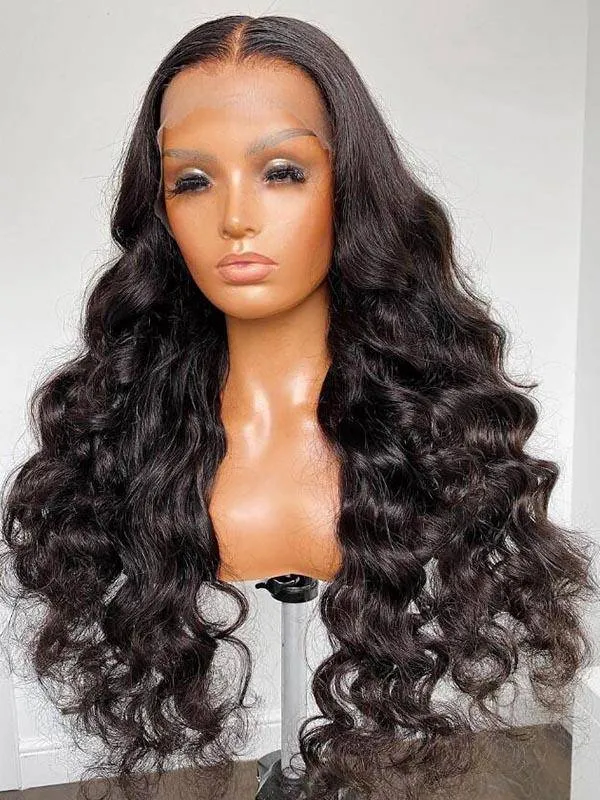 Undetectable HD Lace 180% Loose Wave Lace Front Human Hair Wigs NCF62