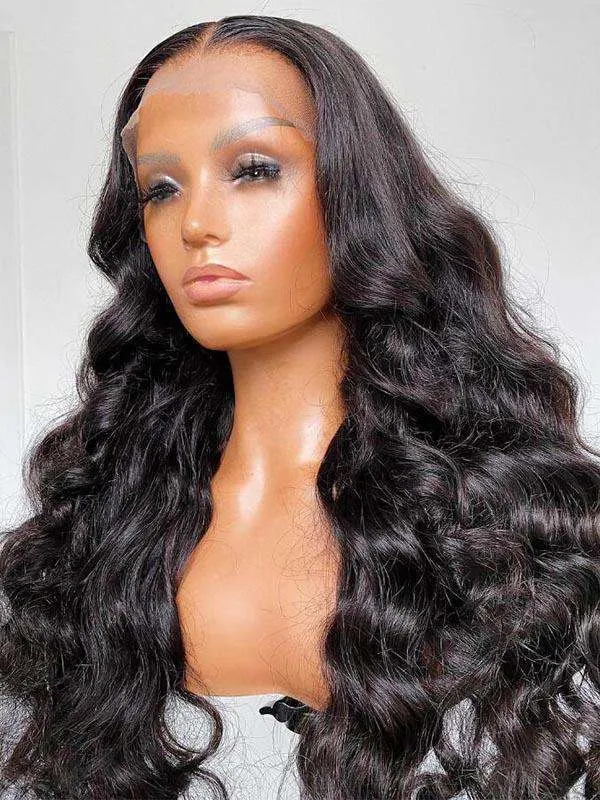 Undetectable HD Lace 180% Loose Wave Lace Front Human Hair Wigs NCF62