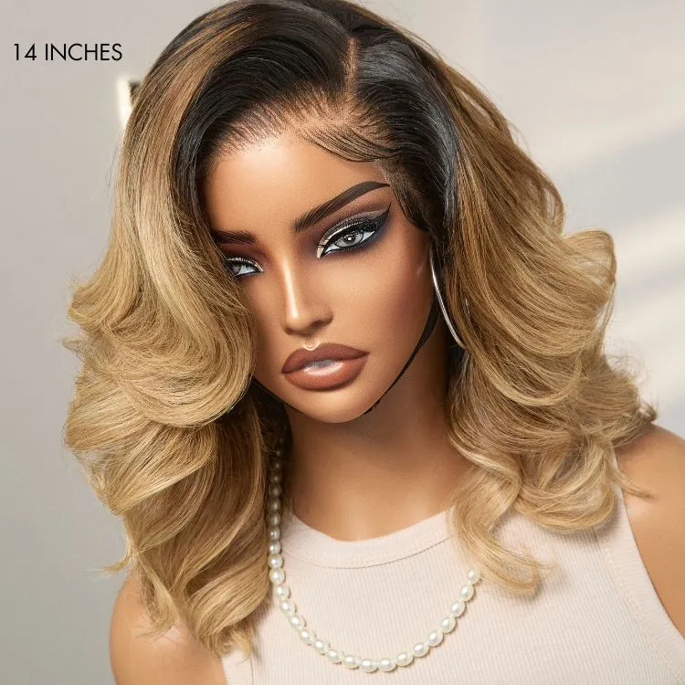 Weekly Special  | PreMax Wigs | Gorgeous Ombre Color Loose Wave Glueless 13x4 Frontal Lace Blonde Hair Wig Pre-cut Lace