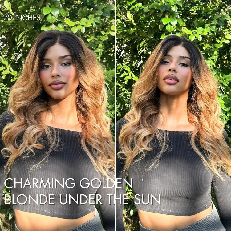 Weekly Special  | PreMax Wigs | Gorgeous Ombre Color Loose Wave Glueless 13x4 Frontal Lace Blonde Hair Wig Pre-cut Lace