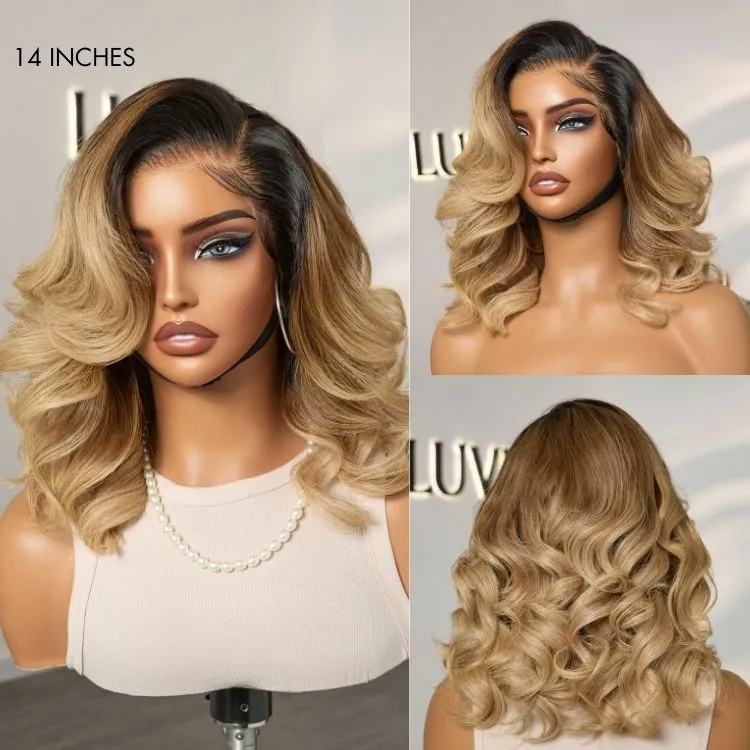 Weekly Special  | PreMax Wigs | Gorgeous Ombre Color Loose Wave Glueless 13x4 Frontal Lace Blonde Hair Wig Pre-cut Lace