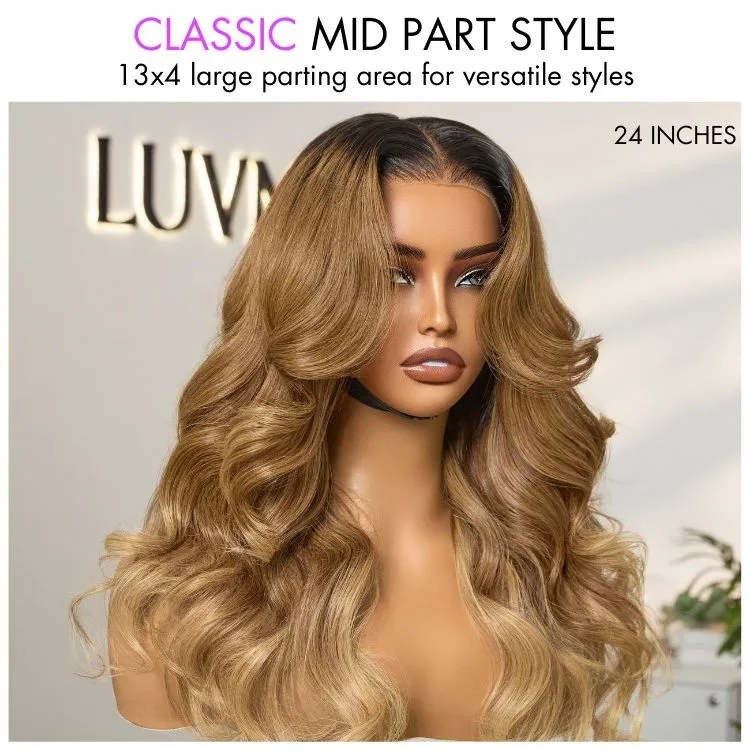 Weekly Special  | PreMax Wigs | Gorgeous Ombre Color Loose Wave Glueless 13x4 Frontal Lace Blonde Hair Wig Pre-cut Lace