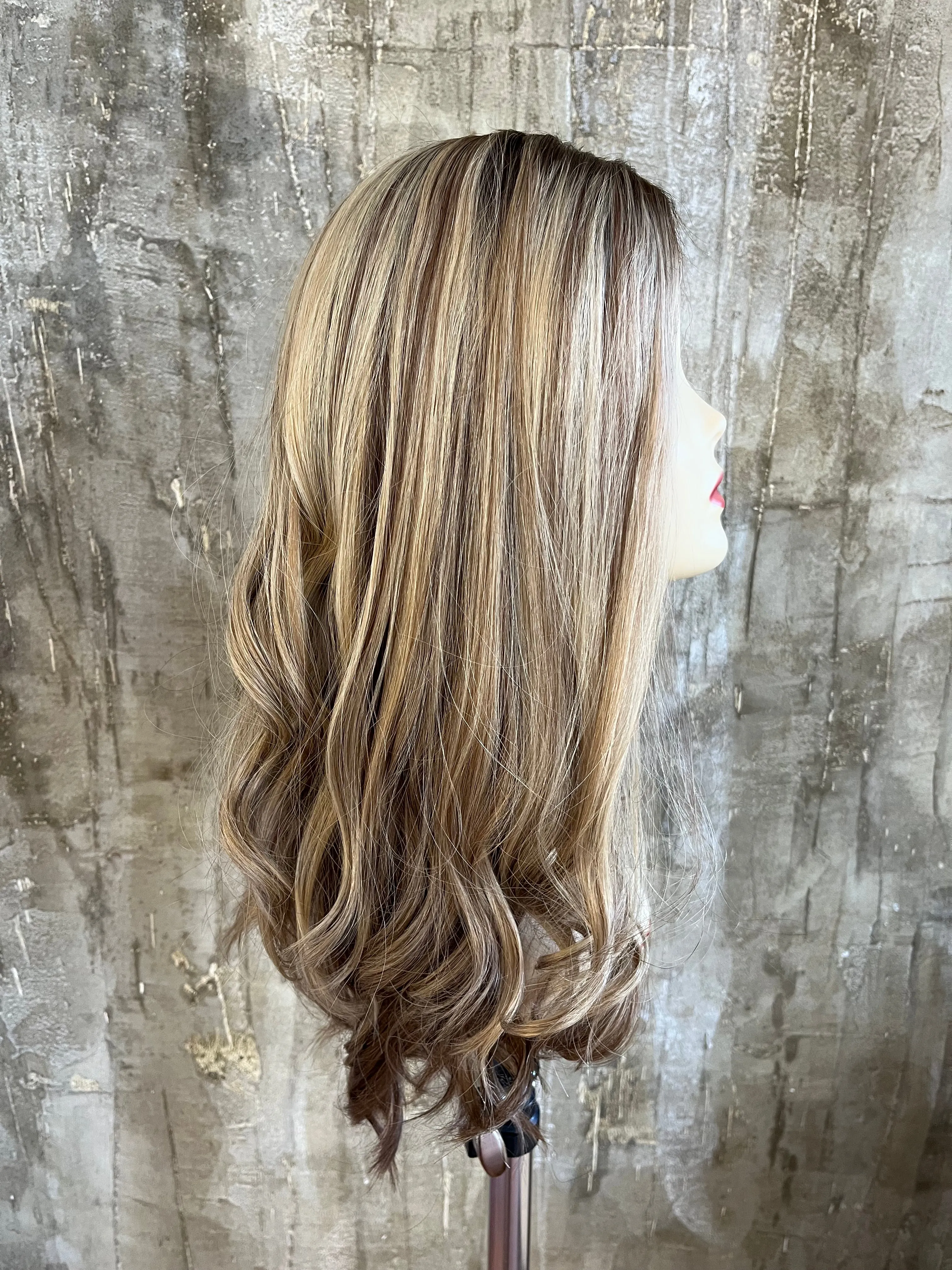 YAFFA WIGS PROCESSED EUROPEAN ROOTED BLONDE LONG SKIN 24"